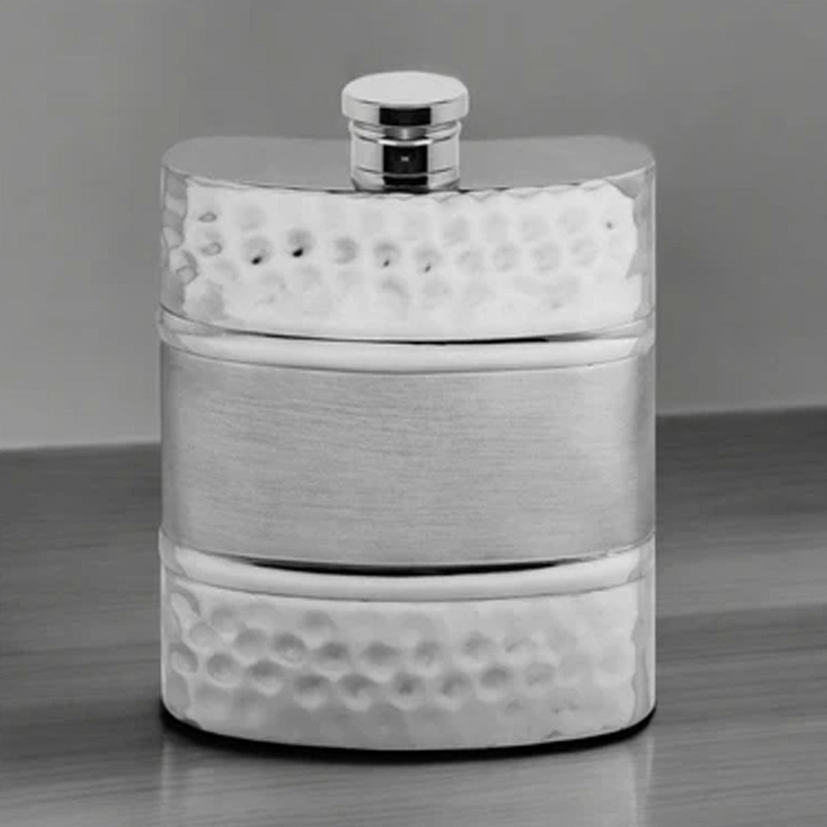 6oz Pewter Hammered Hip Flask - Cotswold Jewellery
