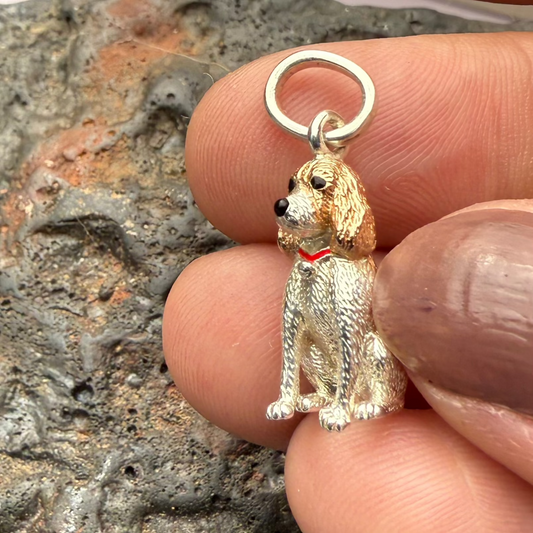 GemmaJ-spaniel-sterling-silver-charm-from-cotswold-jewellery