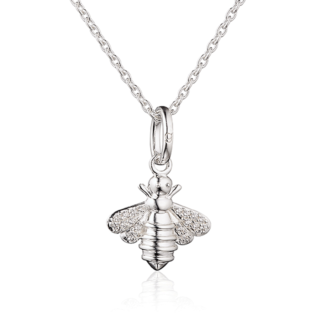 Bee Sterling Silver Necklace - Cotswold Jewellery