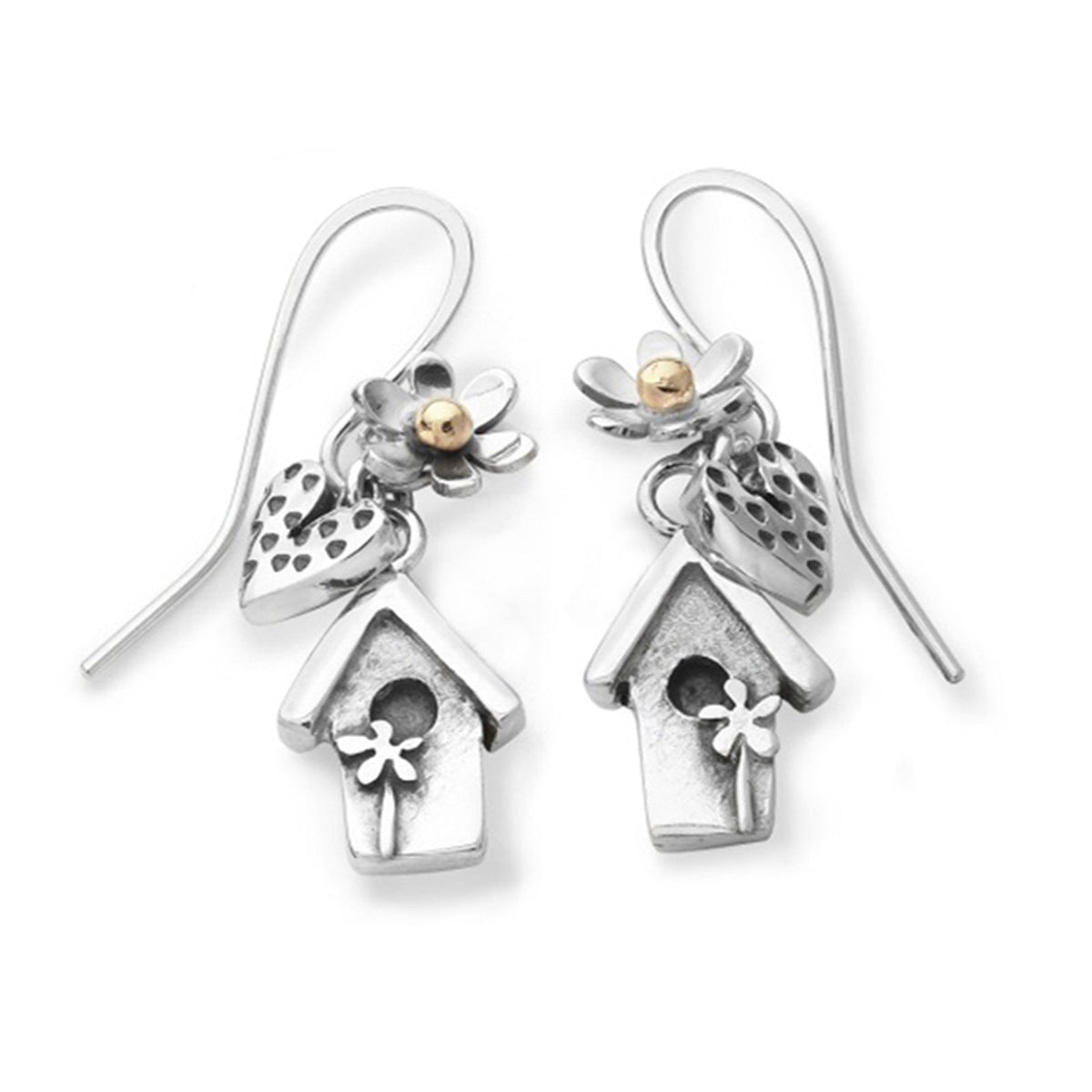 Super Cute Birdhouse Sterling Silver Handmade Earrings