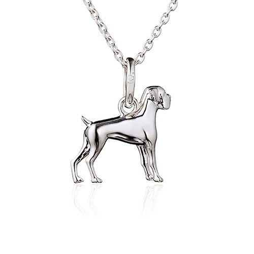 Boxer Dog Sterling Silver Necklace