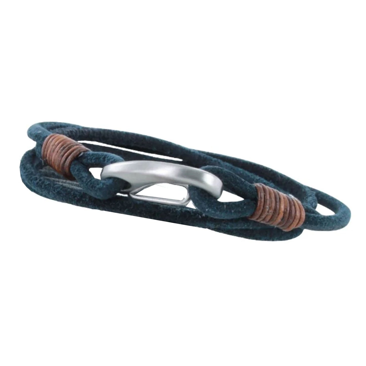 Cowboy Suede & Leather Navy Bracelet - Cotswold Jewellery