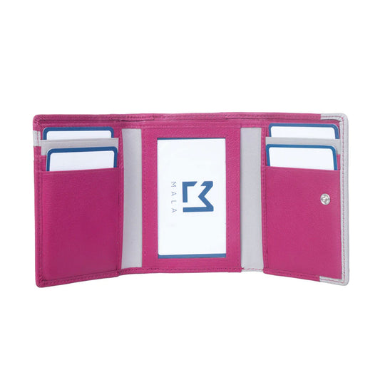 Cute Cats Pink Leather Trifold Purse - Cotswold Jewellery