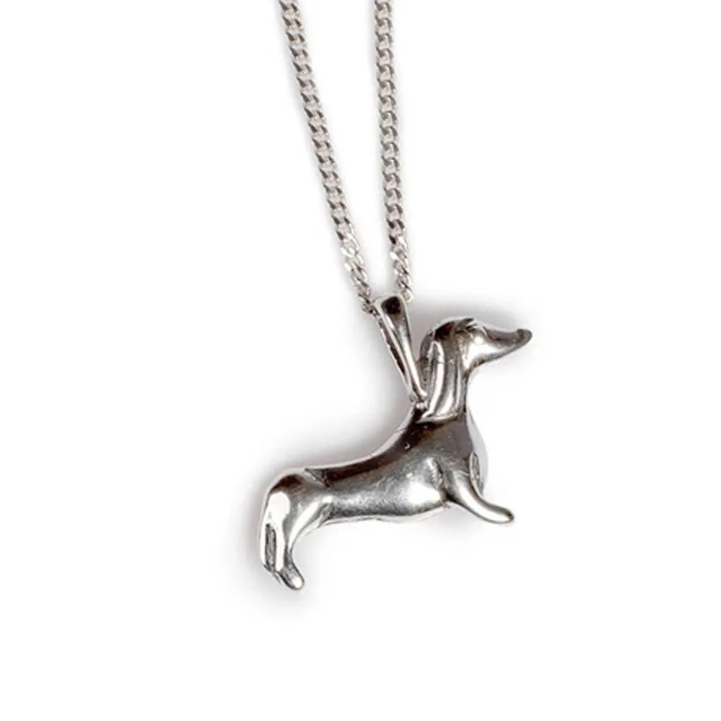 Dachshund Sterling Silver Dog Necklace - Cotswold Jewellery