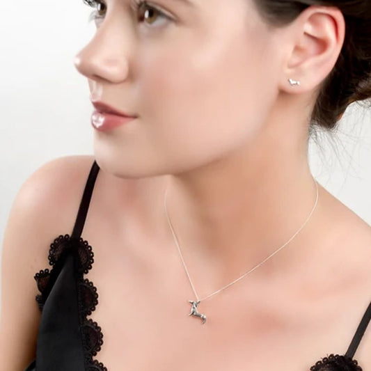 Dachshund Sterling Silver Dog Necklace - Cotswold Jewellery