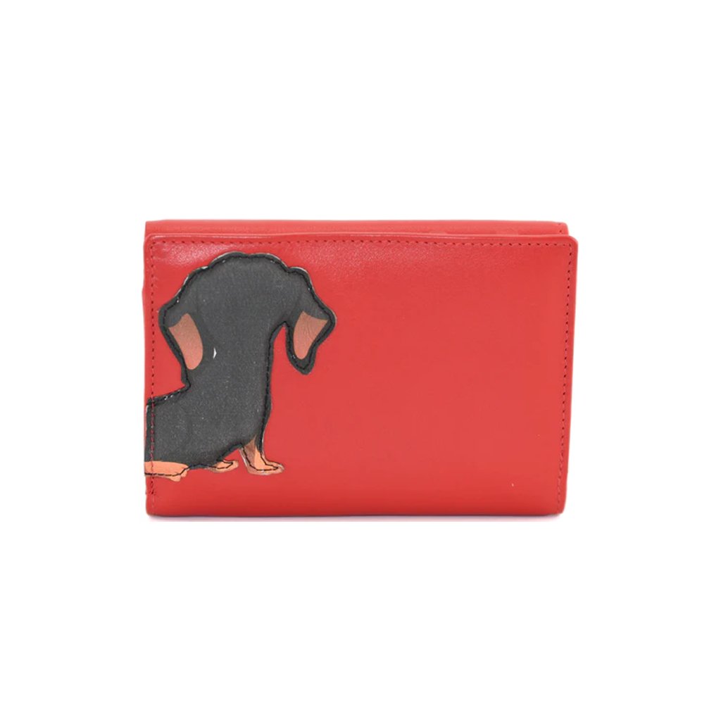 Dachshund Trifold Purse Red - Cotswold Jewellery