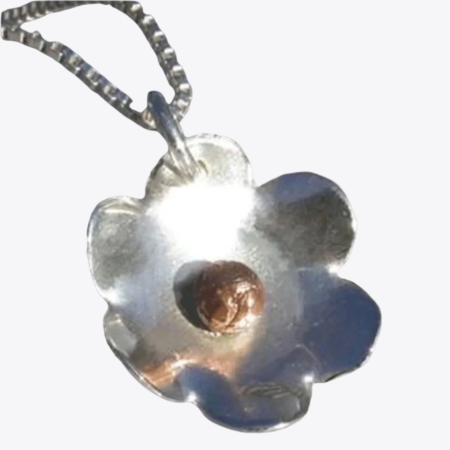 Designer Forget Me Not Flower Pendant Necklace - Cotswold Jewellery