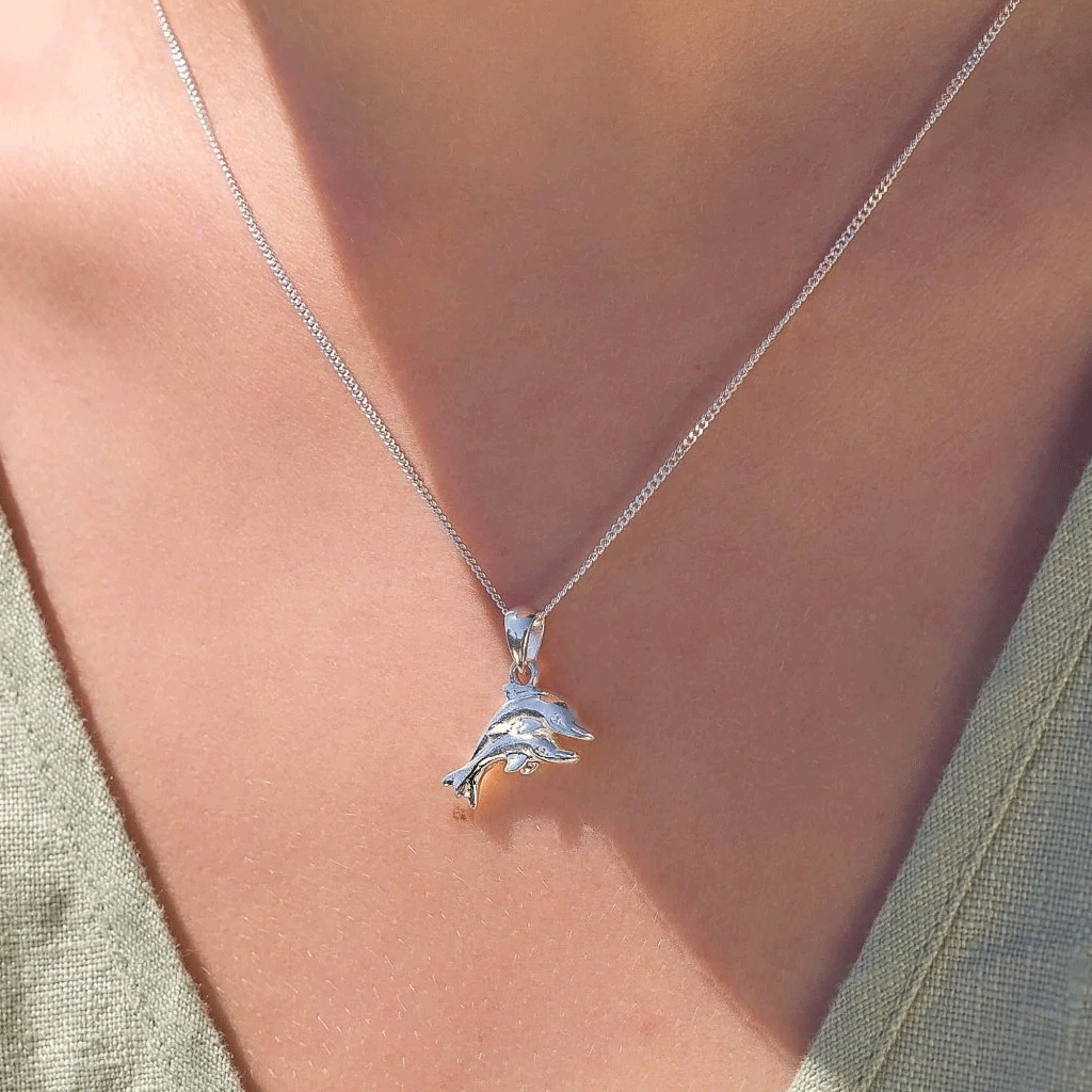 Dolphin Sterling Silver Necklace - Cotswold Jewellery