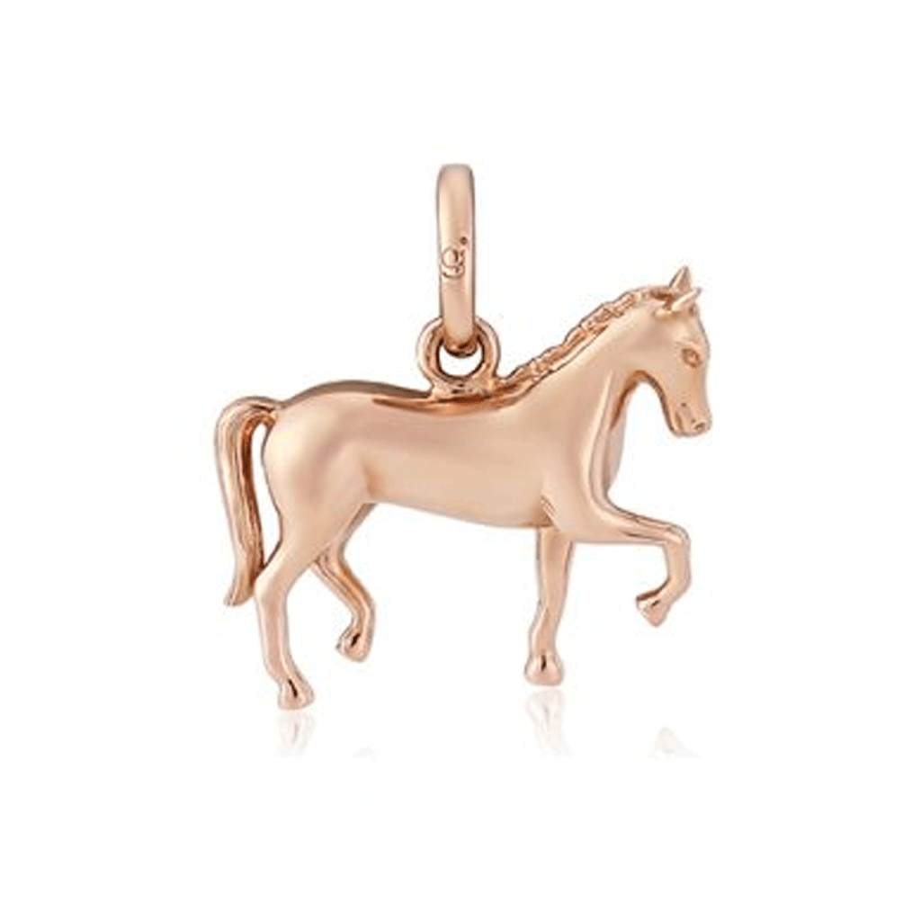 Dressage Horse Rose Gold Charm - Cotswold Jewellery