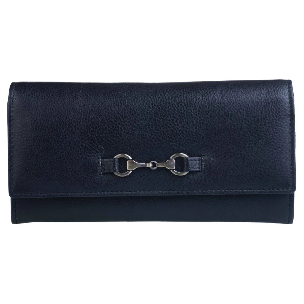 Black leather pocketbook best sale