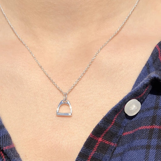 Equestrian Sterling Silver Stirrup Necklace - Cotswold Jewellery