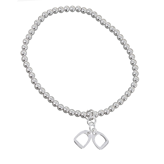 Equestrian Stirrups Sterling Silver Bracelet - Cotswold Jewellery