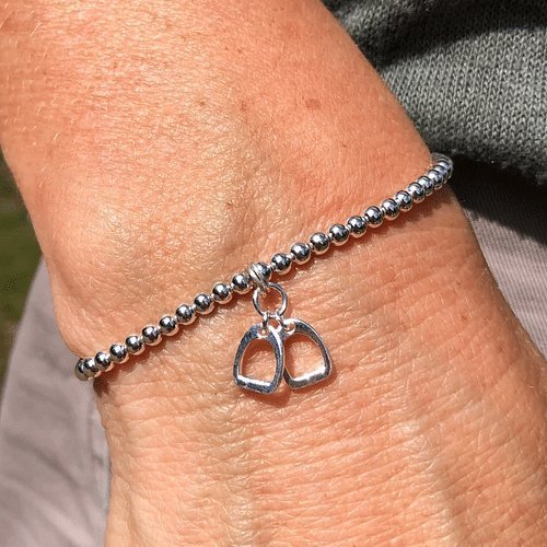 Equestrian Stirrups Sterling Silver Bracelet - Cotswold Jewellery