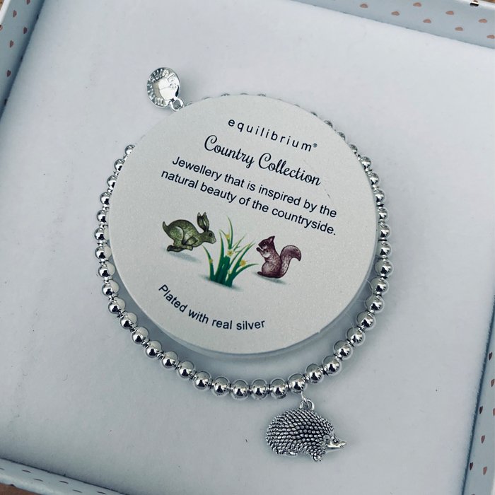 Equilibrium Silver Plated Hedgehog Bracelet - Cotswold Jewellery