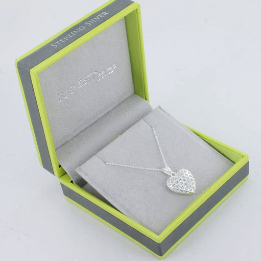 Filigree Heart Necklace - Cotswold Jewellery