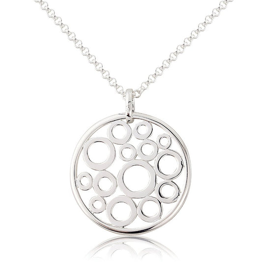 Floating Bubble Sterling Silver Necklace - Cotswold Jewellery