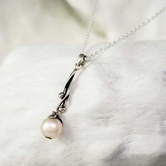Freshwater Pearl & Sterling Silver Necklace - Cotswold Jewellery
