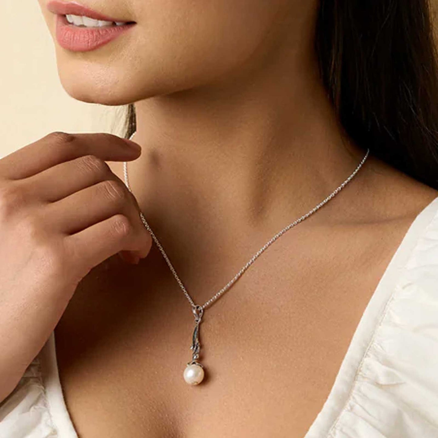 Freshwater Pearl & Sterling Silver Necklace - Cotswold Jewellery