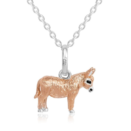 Gemma J Donkey Necklace Rose Gold - Cotswold Jewellery