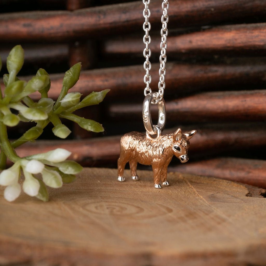 Gemma J Donkey Necklace Rose Gold - Cotswold Jewellery