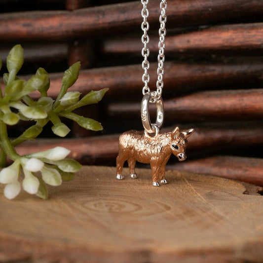Gemma J Donkey Necklace Rose Gold - Cotswold Jewellery