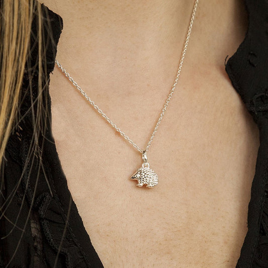 Gemma J Hedgehog Sterling Silver Necklace - Cotswold Jewellery
