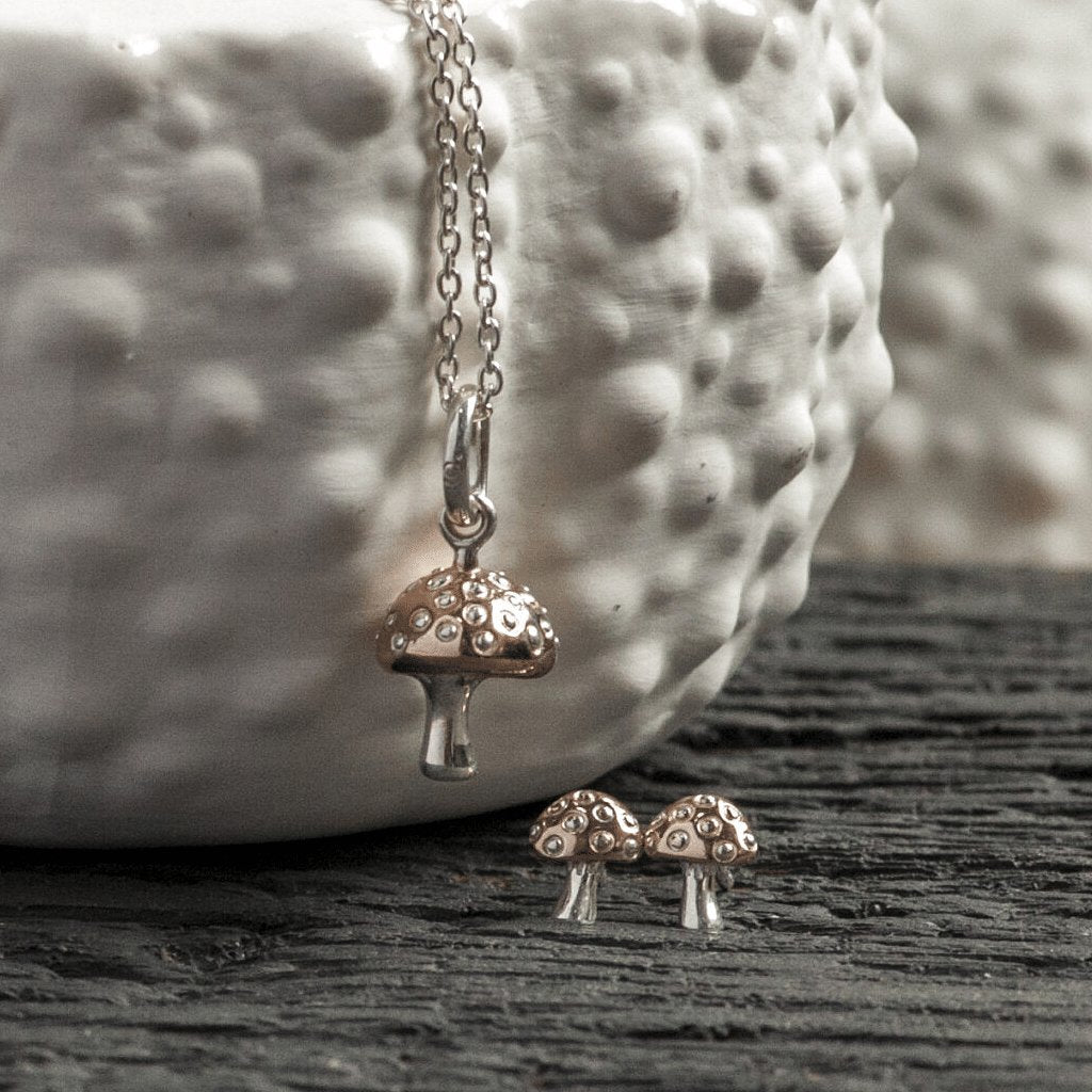 Gemma J Mushroom Earrings - Cotswold Jewellery