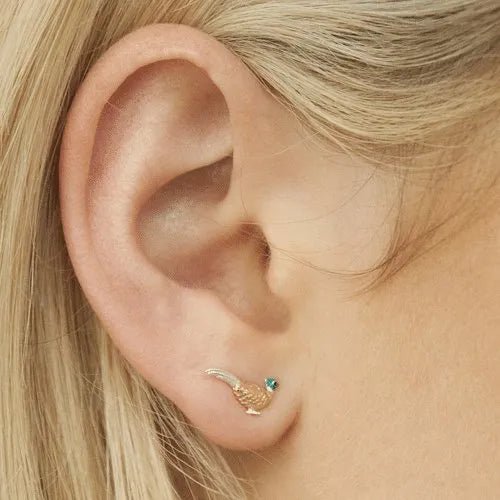 Gemma J Pheasant Sterling Silver Earrings - Cotswold Jewellery
