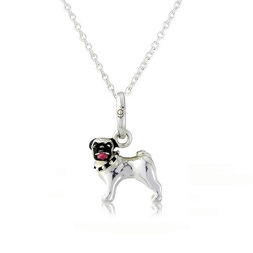 Gemma J Pug Sterling Silver Necklace - Cotswold Jewellery