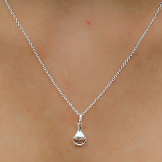 Gemma J Sterling Silver Snaffle Necklace - Cotswold Jewellery