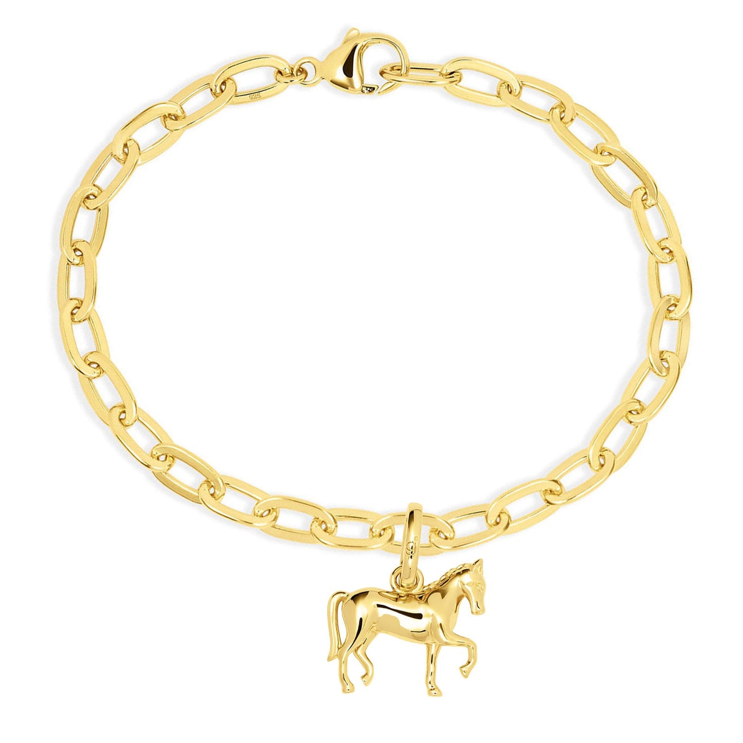 Gold Dressage Horse Bracelet - Cotswold Jewellery