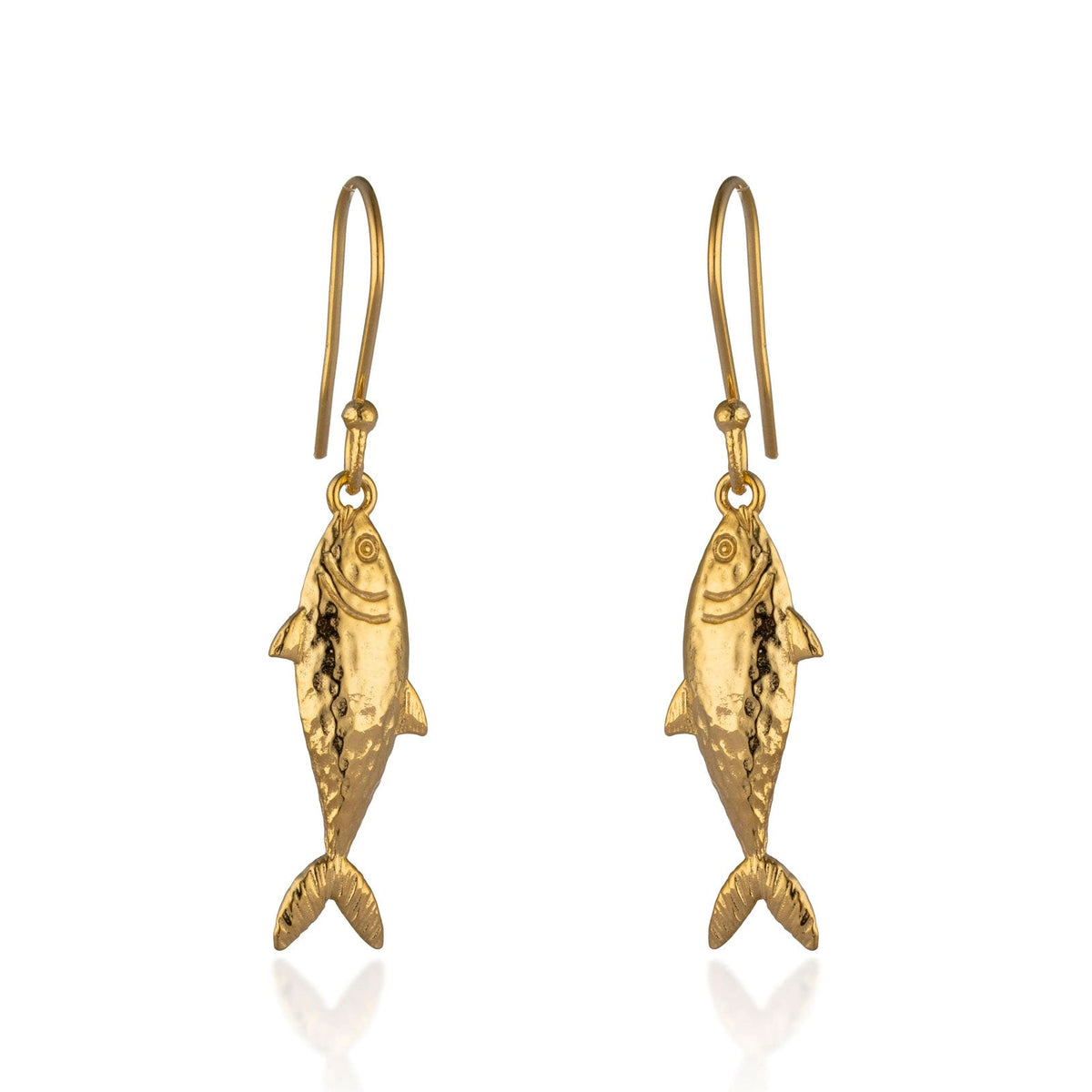 Gold Fish Earrings - Cotswold Jewellery