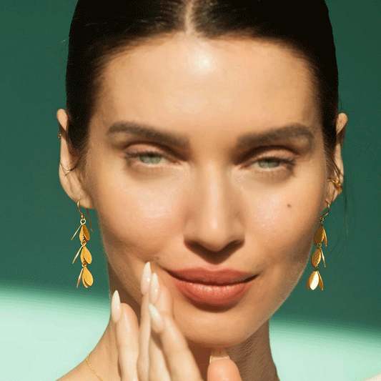 Christin Ranger Golden Catkin Drop Flower Earrings - Cotswold Jewellery