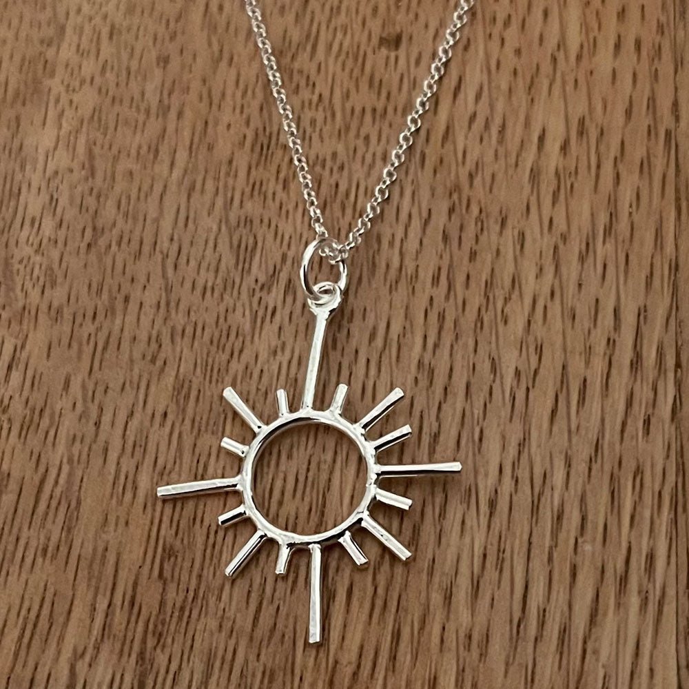 Gorgeous Sun Sterling Silver Handmade Necklace - Cotswold Jewellery