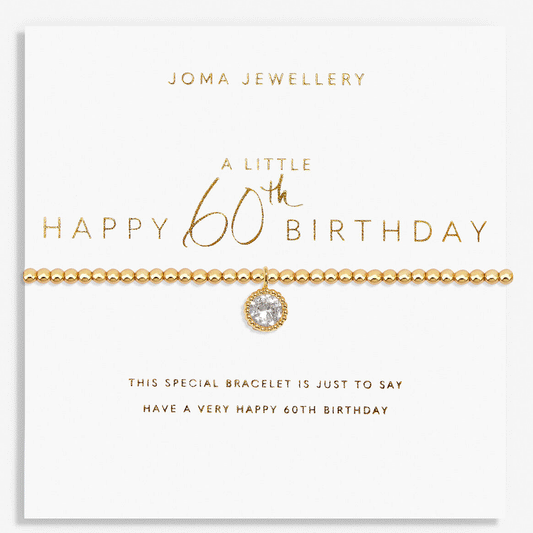 Joma Jewellery Happy 60th Birthday Bracelet - Cotswold Jewellery