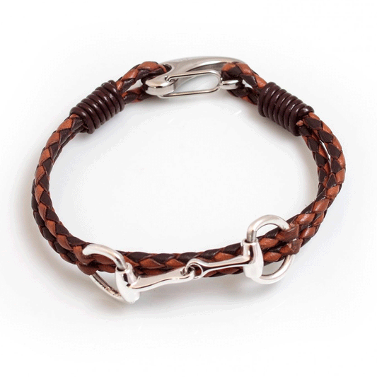 hiho-tan-plaited-leather-snaffle-bracelet-from-cotswold-jewellery