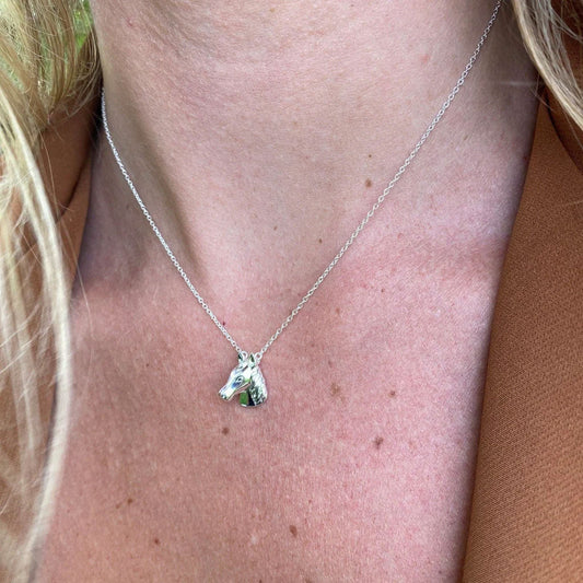 Horse Head Sterling Silver Necklace - Cotswold Jewellery