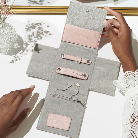 Jewellery Roll Pink - Cotswold Jewellery