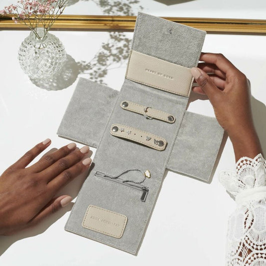 Jewellery Roll Taupe - Cotswold Jewellery