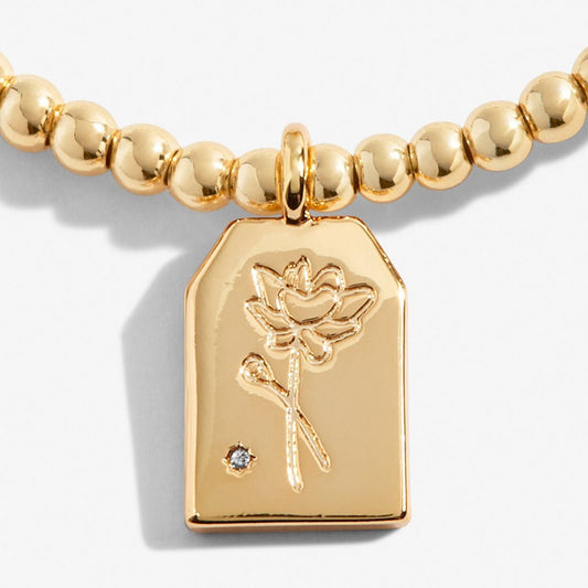 Joma Jewellery A Little Thankyou Bracelet Gold - Cotswold Jewellery