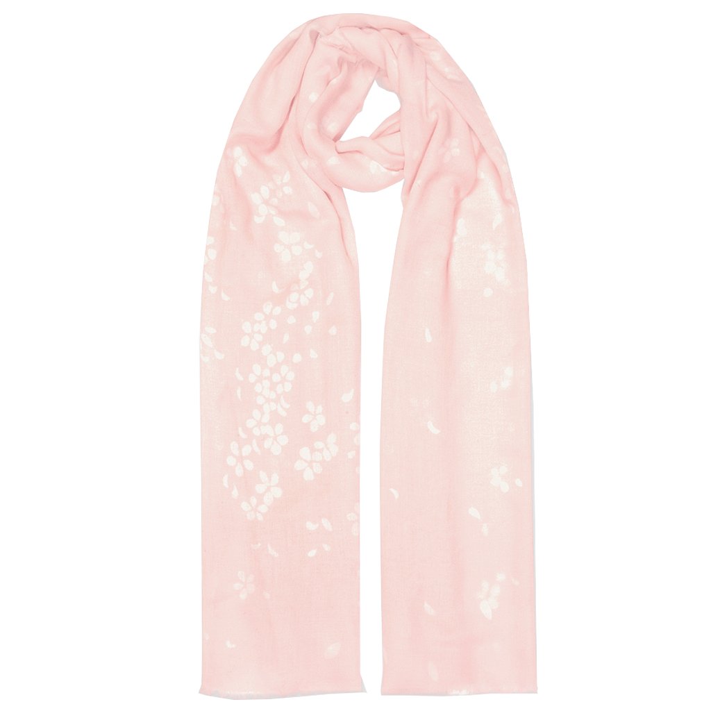 Katie Loxton Pretty Petal Print Pink Scarf - Cotswold Jewellery