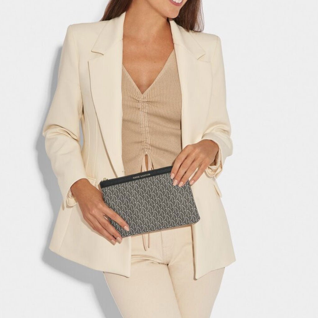 Katie Loxton Signature Pouch Black - Cotswold Jewellery