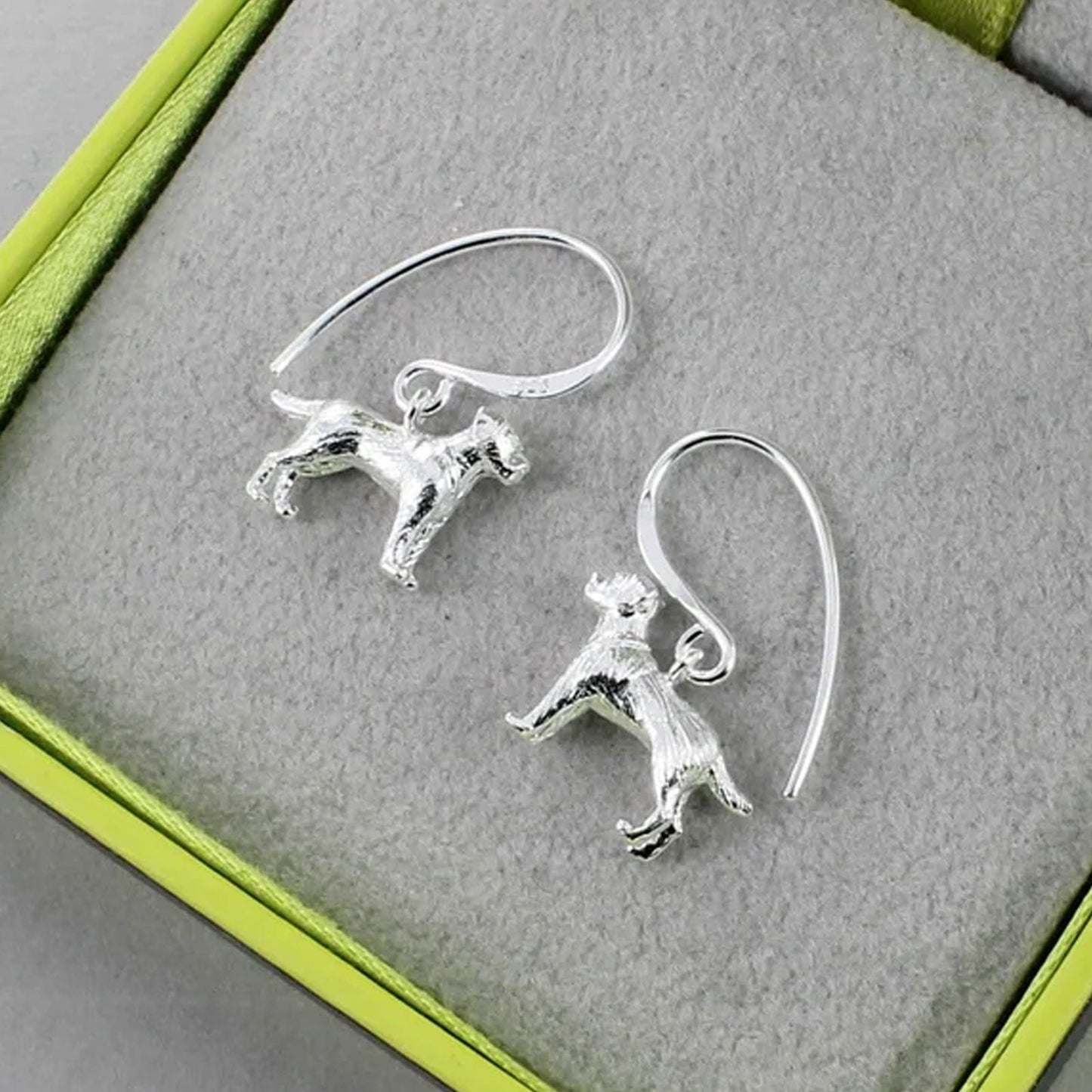 Labrador Dangly Recycled Sterling Silver Earrings - Cotswold Jewellery