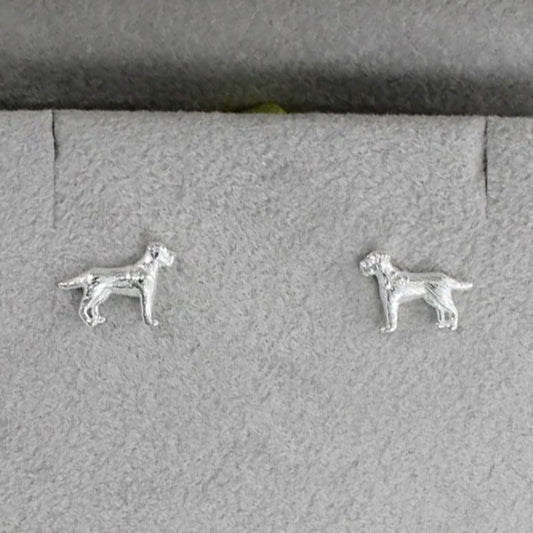 Labrador Sterling Silver Stud Earrings - Cotswold Jewellery