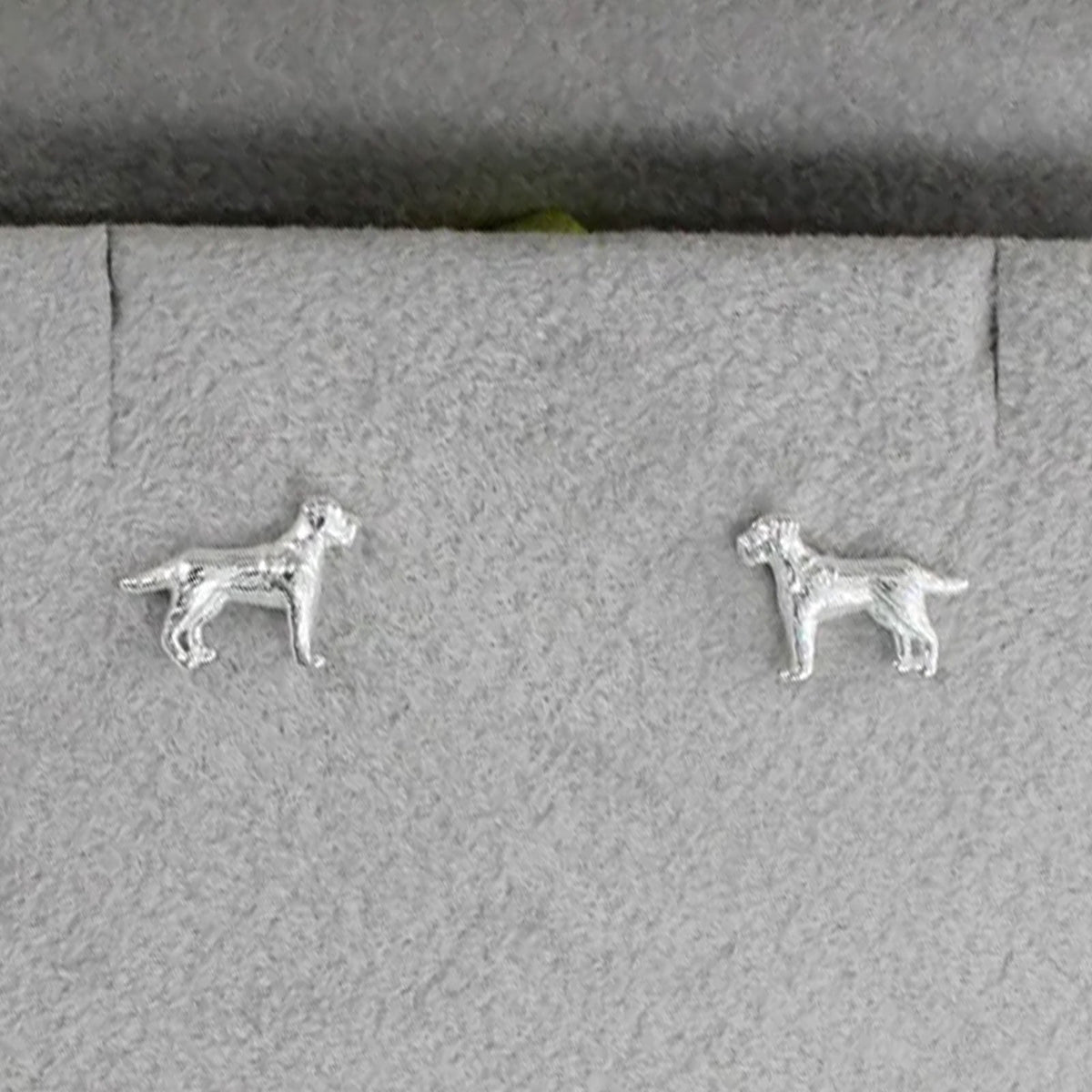 Labrador Sterling Silver Stud Earrings - Cotswold Jewellery