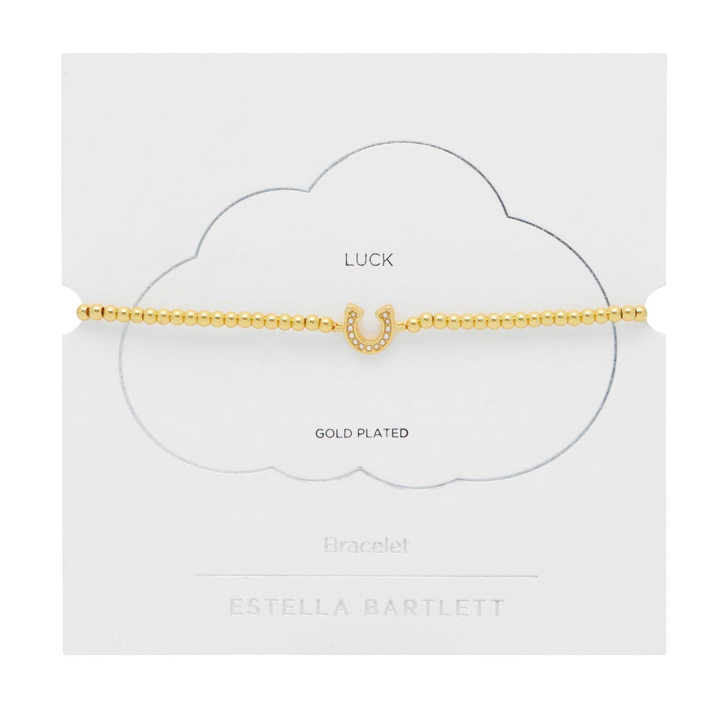 Gold-plated bracelet on Estella Bartlett branded card