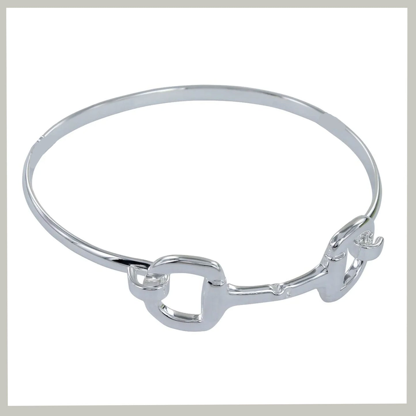 Luxe Chunky Snaffle Sterling Silver Bangle