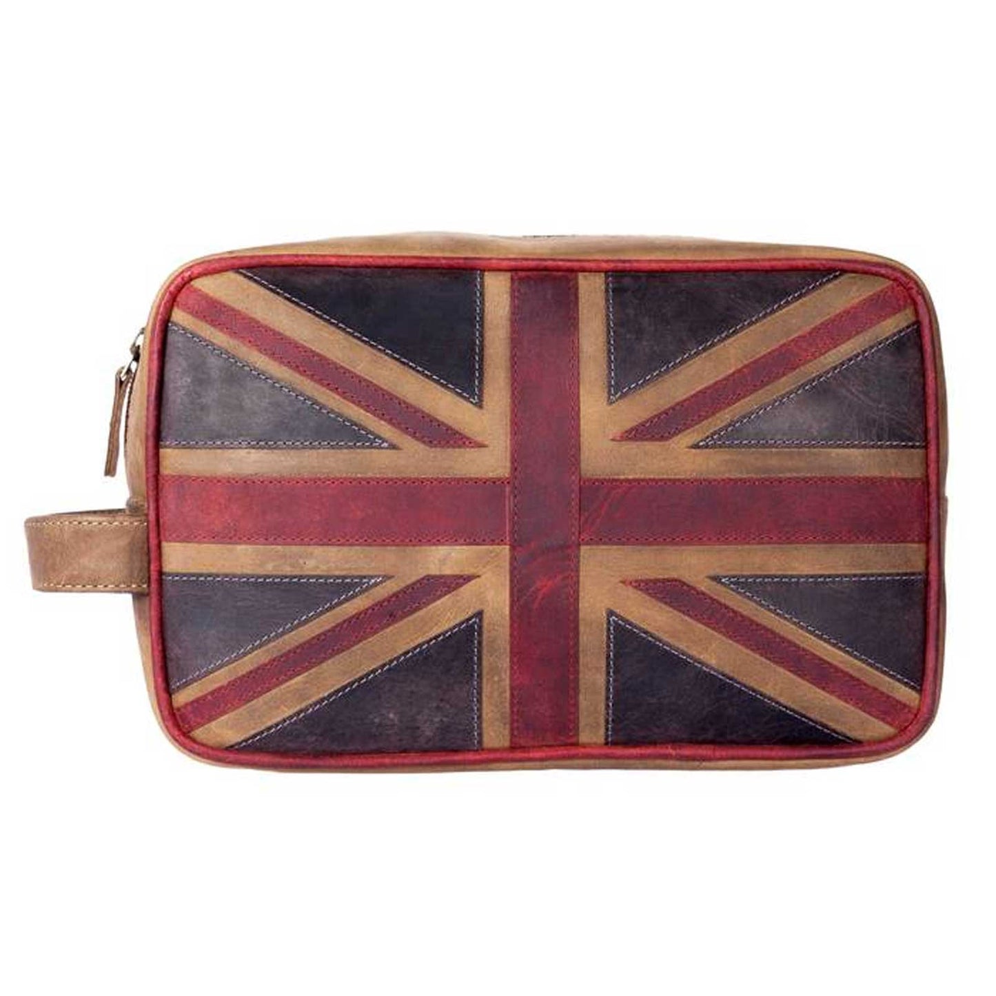 Mala Leather Union Jack Wash Bag - Cotswold Jewellery
