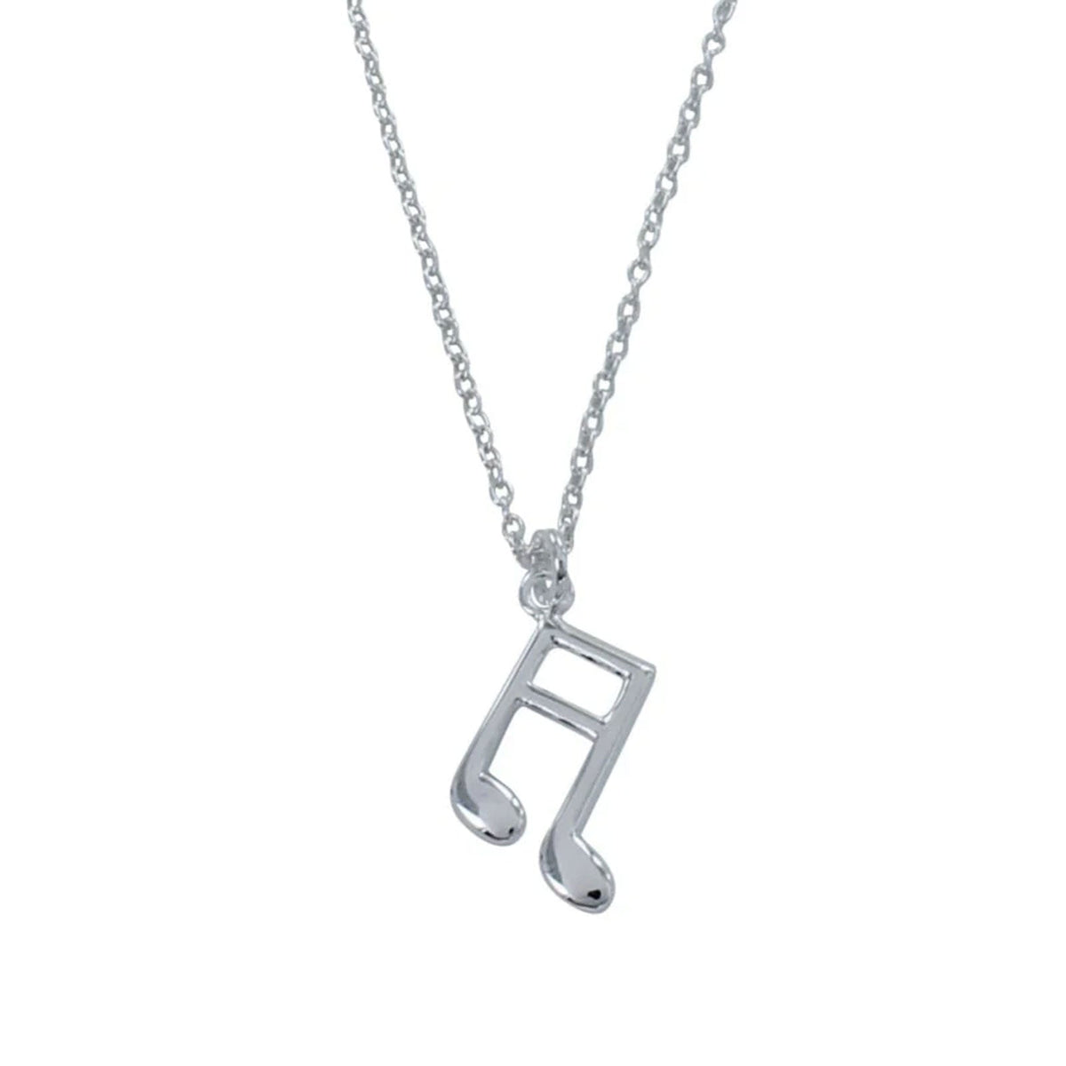 Musical Notes Recycled Sterling Silver Necklace - Cotswold Jewellery