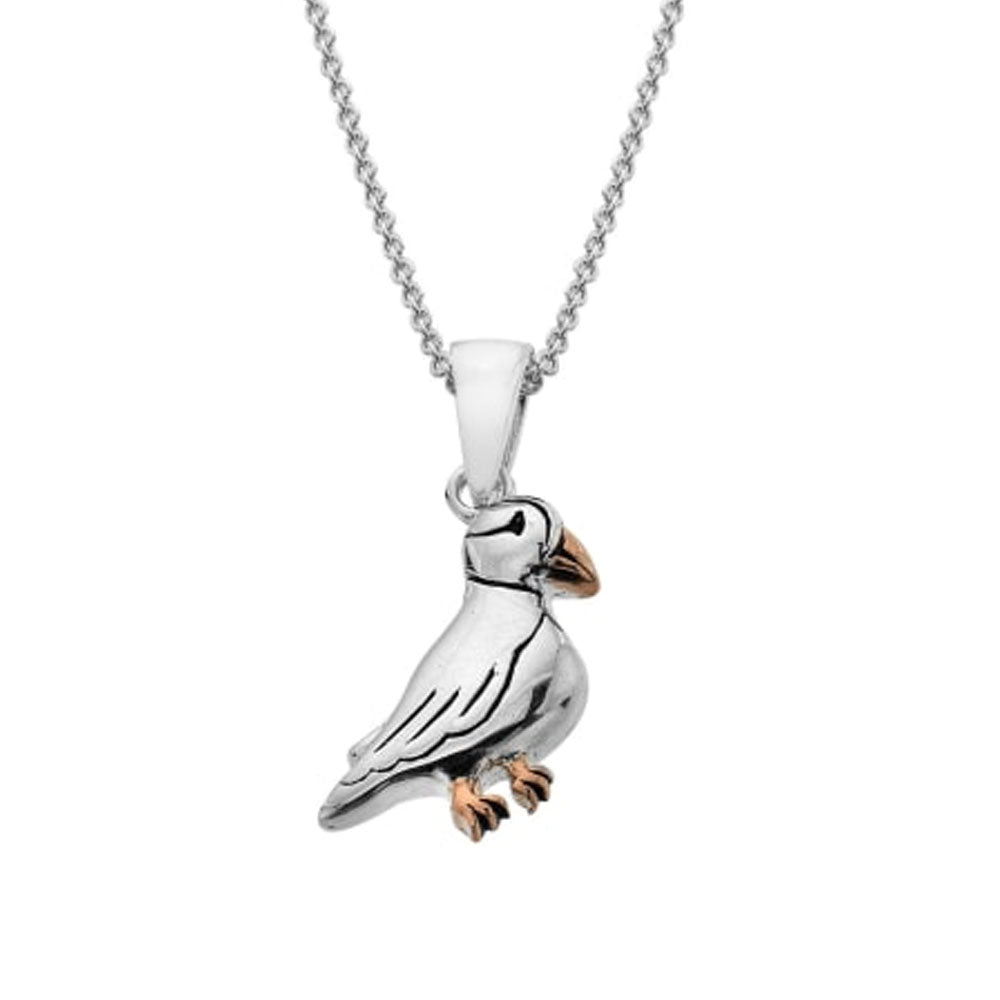 New Puffin Sterling Silver Necklace - Cotswold Jewellery